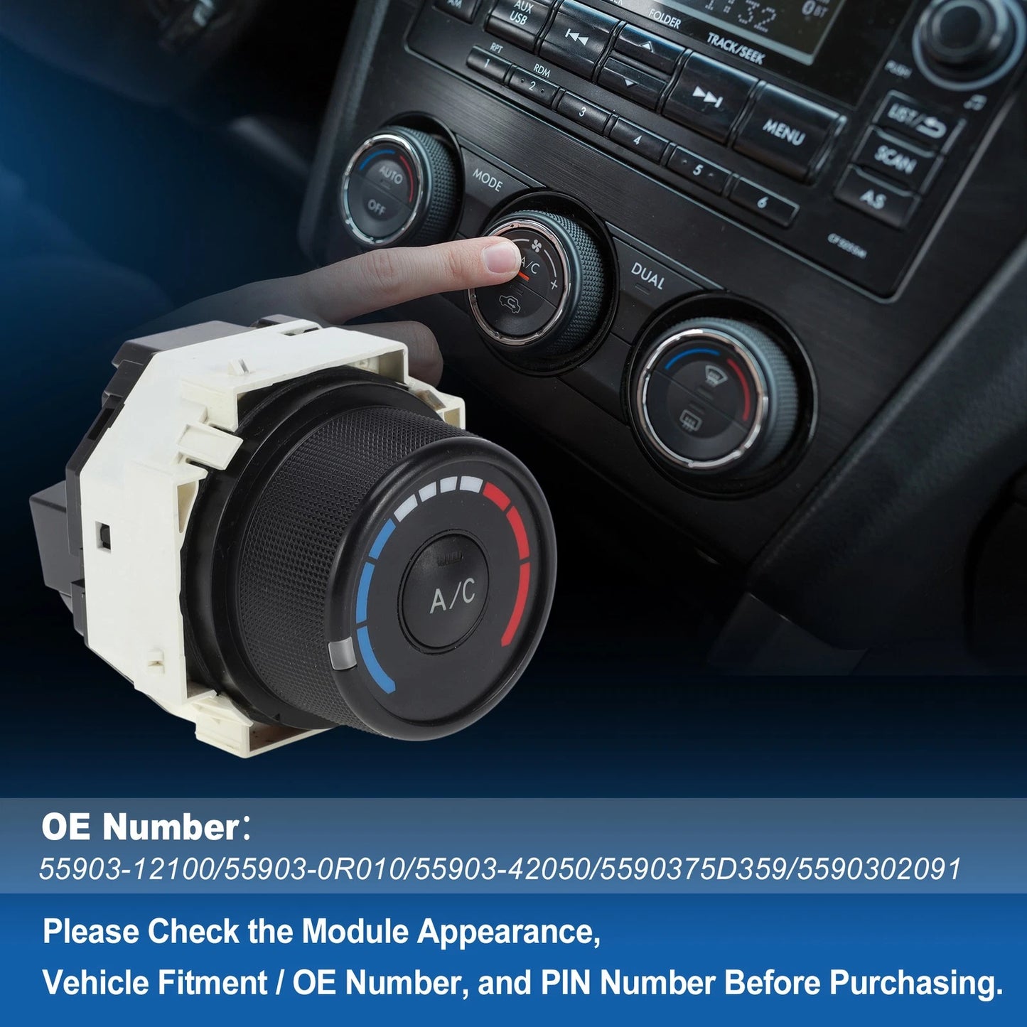 A/C Heater Climate Control Module for Toyota RAV4, Corolla (2006-2013)