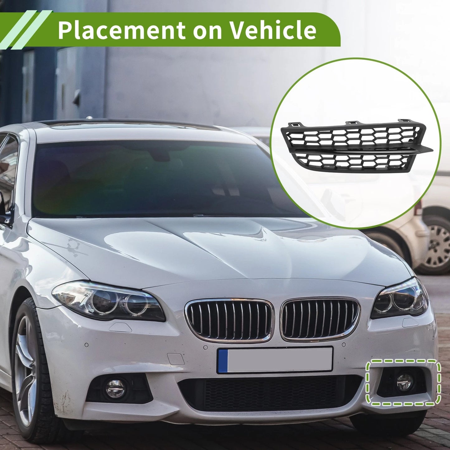 Front Left Fog Light Grill for BMW 1-Series (2011-2015) - 1 Pcs