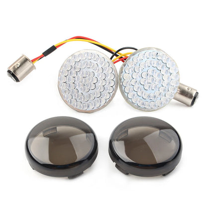 Smoke Front Turn Signal LED Light Panel for Harley Dyna Road Street Glide (2006-2023)