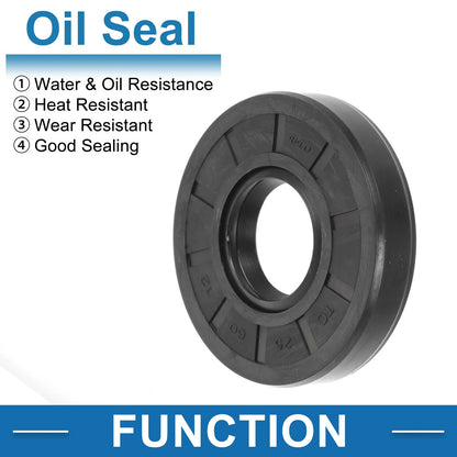 Oil Seal 5 Pcs 25x60x12mm Seal Ring Rotary Shaft Nitrile Rubber for MakeModel