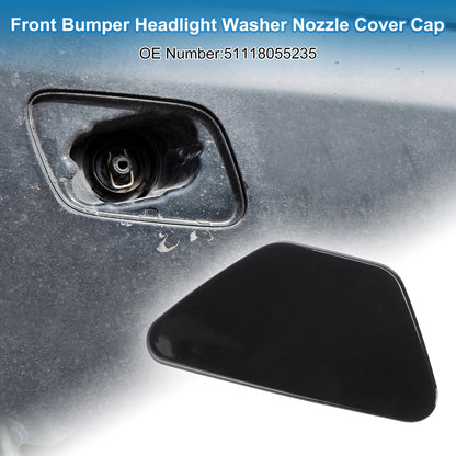 Bumper Headlight Washer Nozzle Cover for BMW M5 (2013-2016) Gloss Black