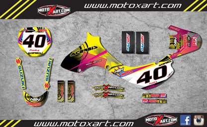 Neon Style Custom Graphic Kit for Suzuki JR 80 (All Years)