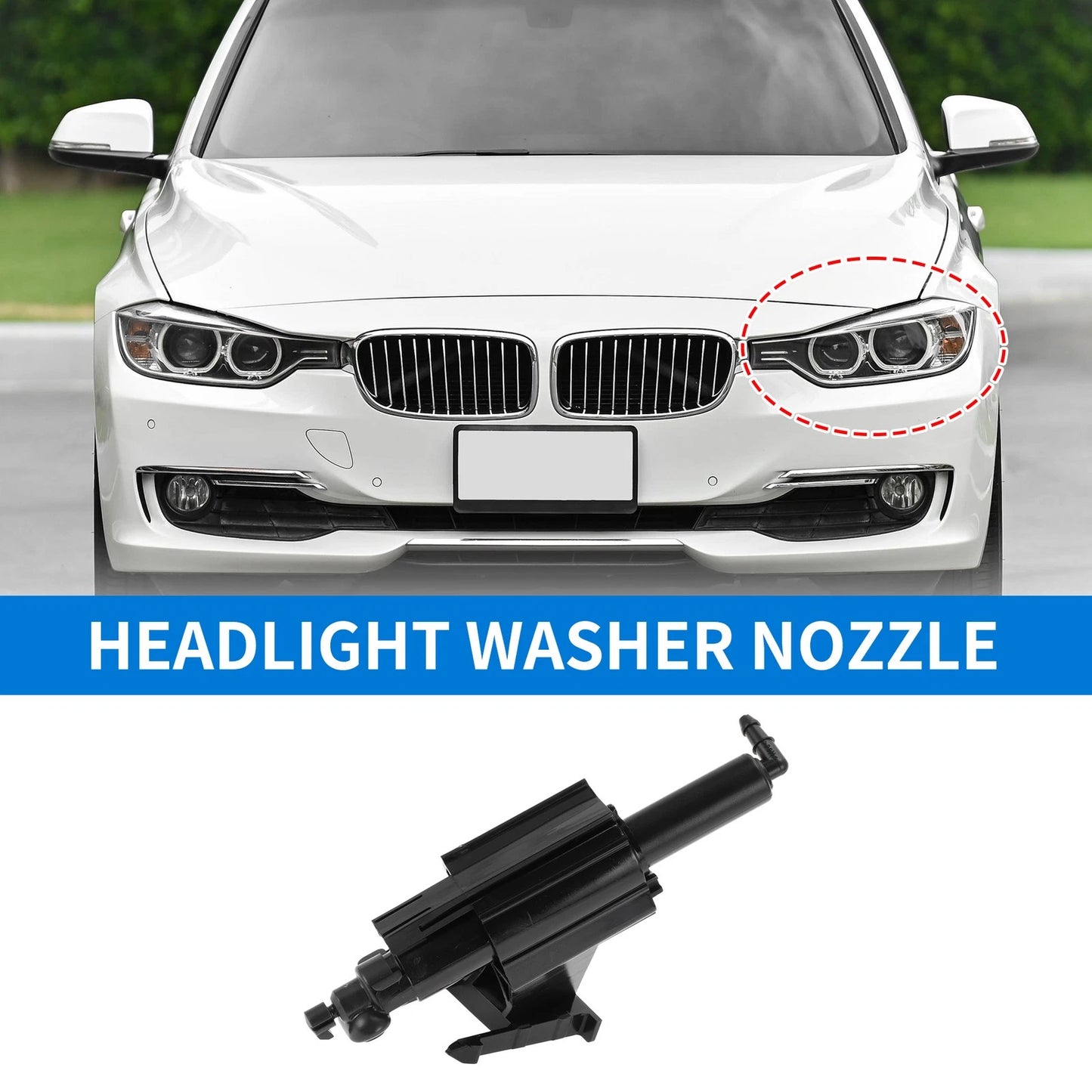 Front Driver Side Headlight Washer Nozzle for Ford Focus (2012-2018)