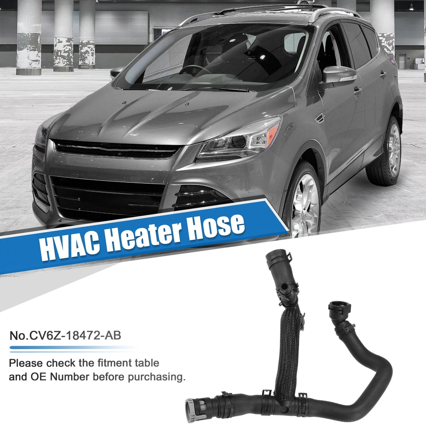 HVAC Heater Hose for Ford Escape 2014-2016 (2 x No.CV6Z18472AB/CV6Z18472S)