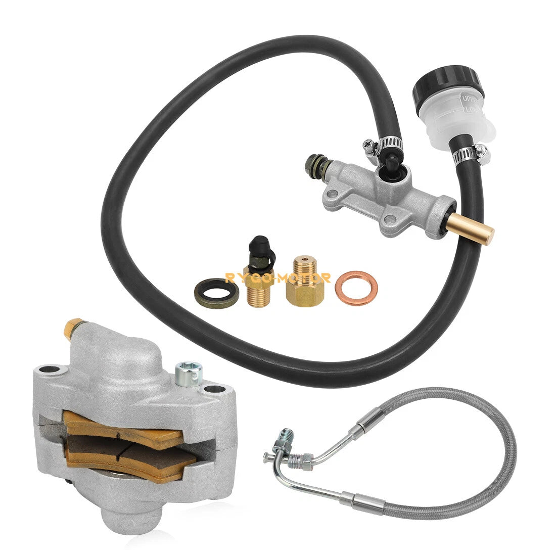 Rear Brake Caliper & Master Cylinder & Hose Line for Polaris Sportsman 500 400