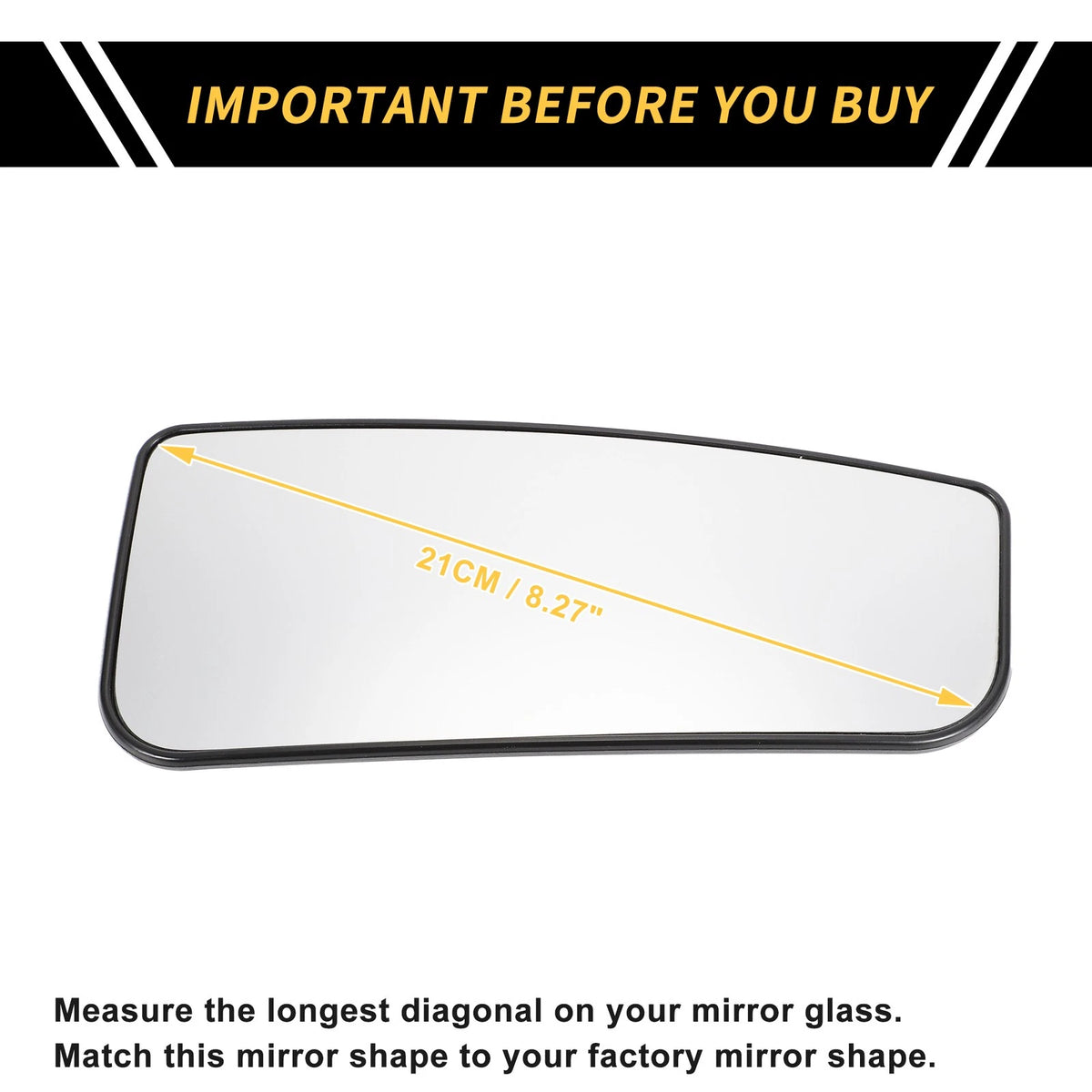 Heated Right Mirror Glass Replacement for Ford F-250 F-350 (2011-2016)