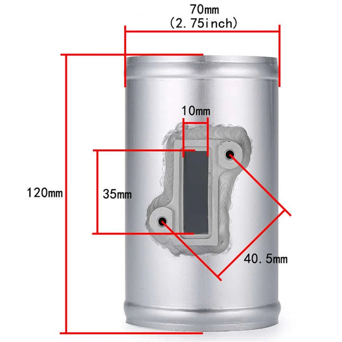 70mm MAF Mass Air Flow Sensor Adapter for Nissan, Honda, Ford