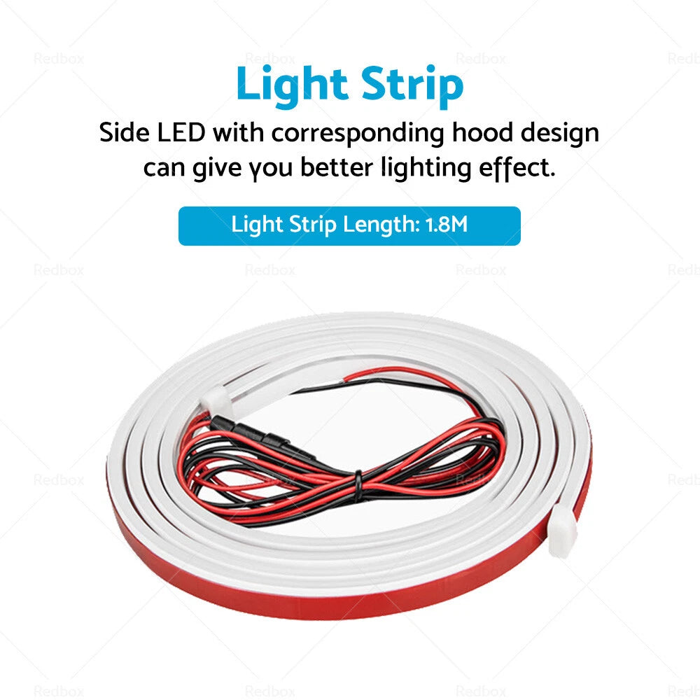 Dynamic LED DRL Hood Light Strip for Car 1.8M (Fits Various Models)
