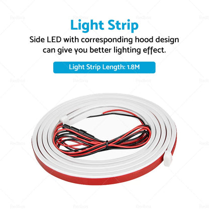 Dynamic LED DRL Hood Light Strip for Car 1.8M (Fits Various Models)