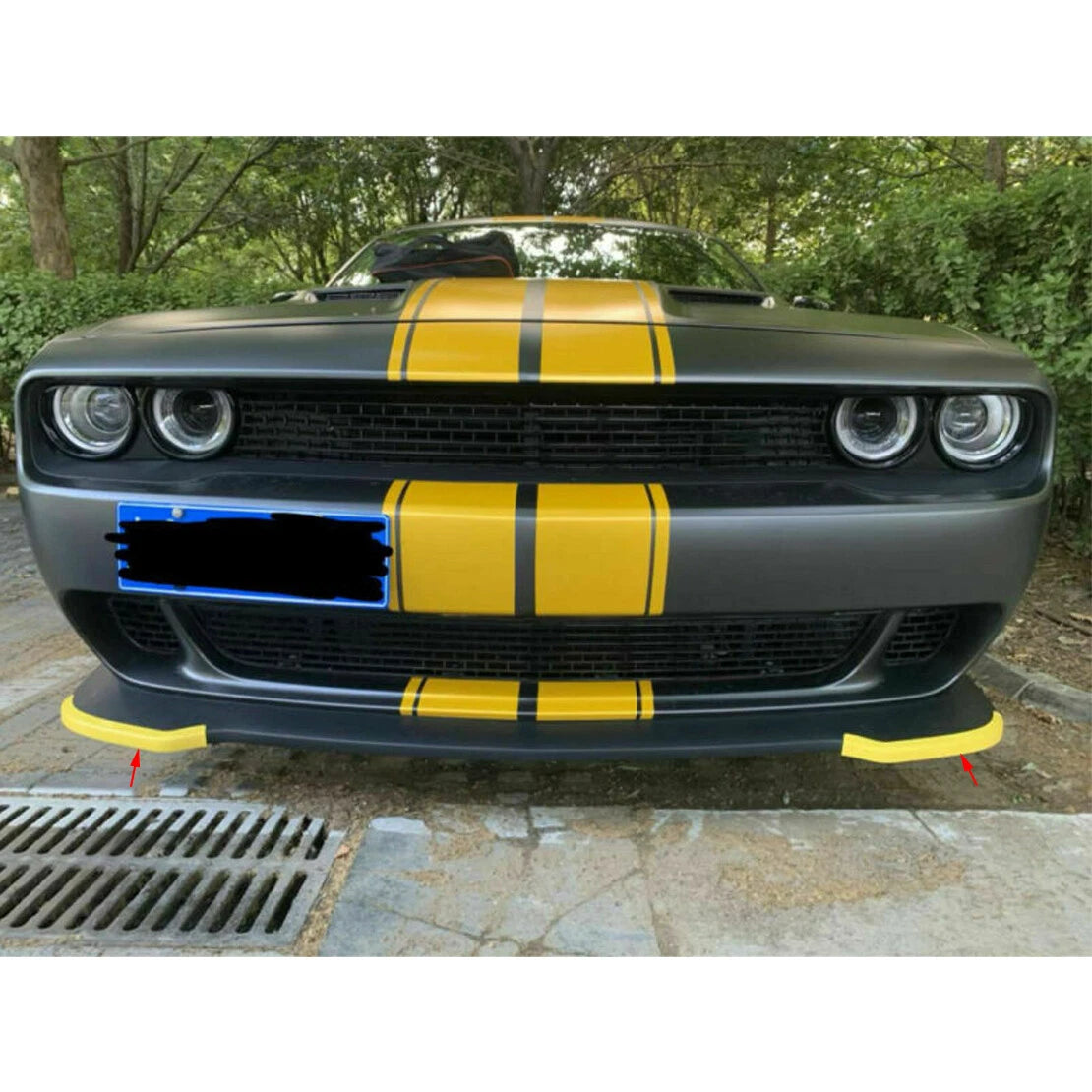 Front Bumper Lip Splitter Cover for Dodge Challenger SRT Scat Pack (15-20)