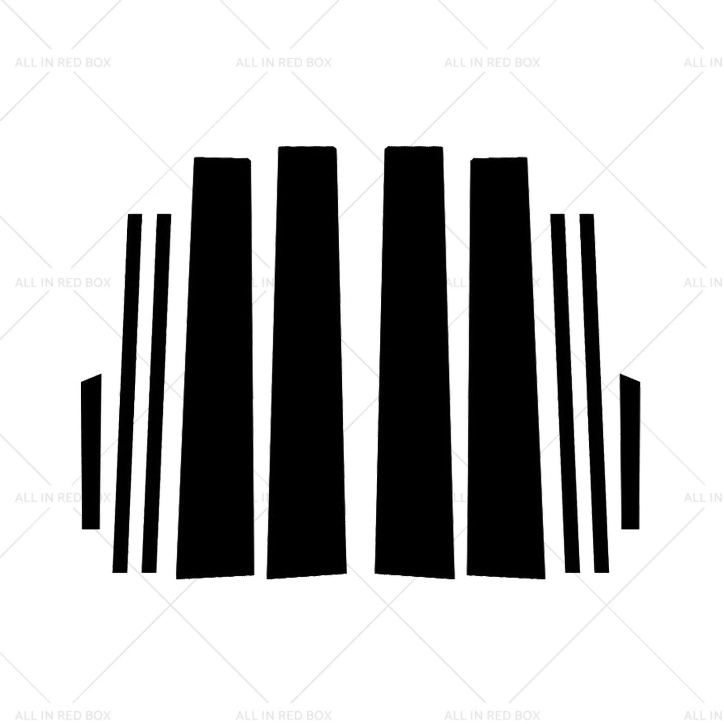 Gloss Black Door Trim Covers for Toyota RAV4 (2019-2024)