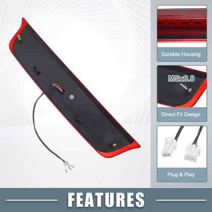High Mount Stop Light for Nissan (Chrome Tone Housing Red Lens)
