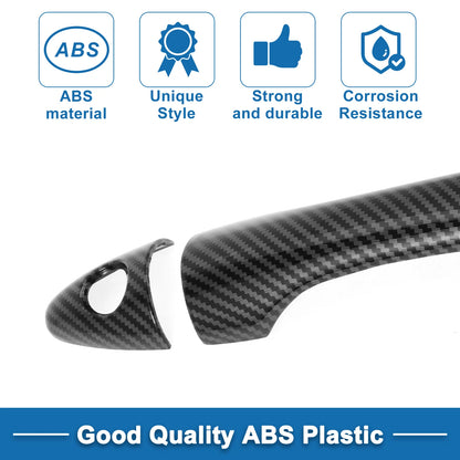 Door Handle Cover Trim for Hyundai IX35 Carbon Fiber Black (2010-2015)