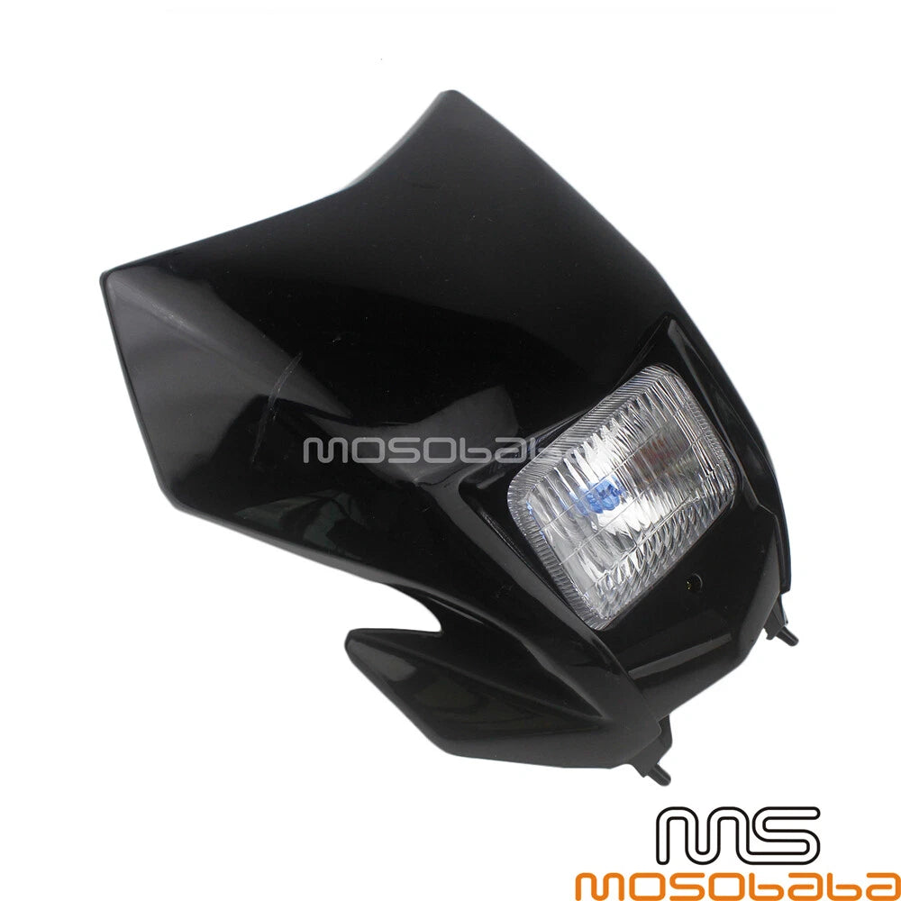 Black Motocross Front Fairing Headlight Lamp for Honda CRF150F CRF230F (2015-2020)