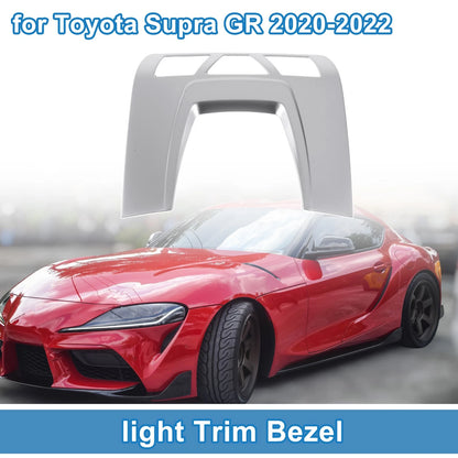 Front Row Headlight Trim Bezel for Toyota Supra GR (2020-2022) Silver Tone