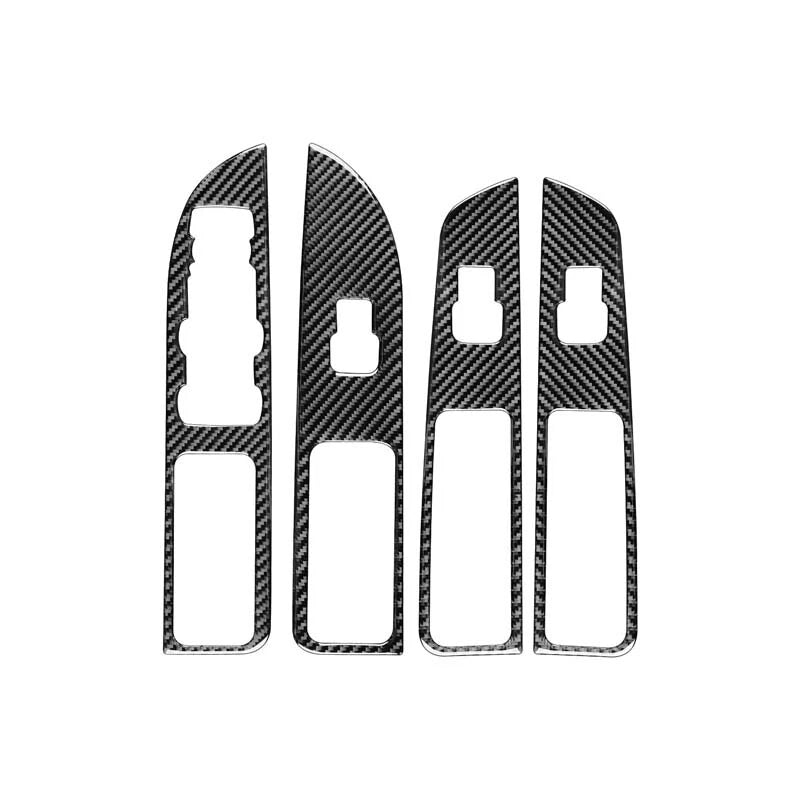 Carbon Fiber Door Window Switch Buttons Cover Trim Fits Ford Explorer 2013-2019