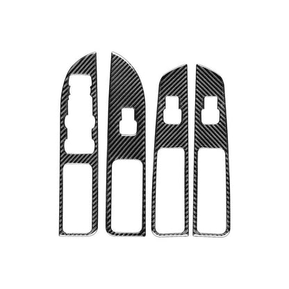 Carbon Fiber Door Window Switch Buttons Cover Trim Fits Ford Explorer 2013-2019