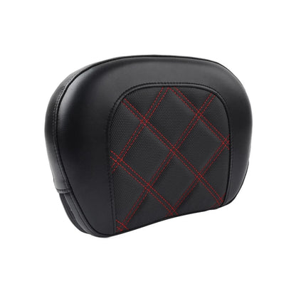 Red Stitching Sissy Bar Backrest Pad for Harley Electra Glide (2014-2023)