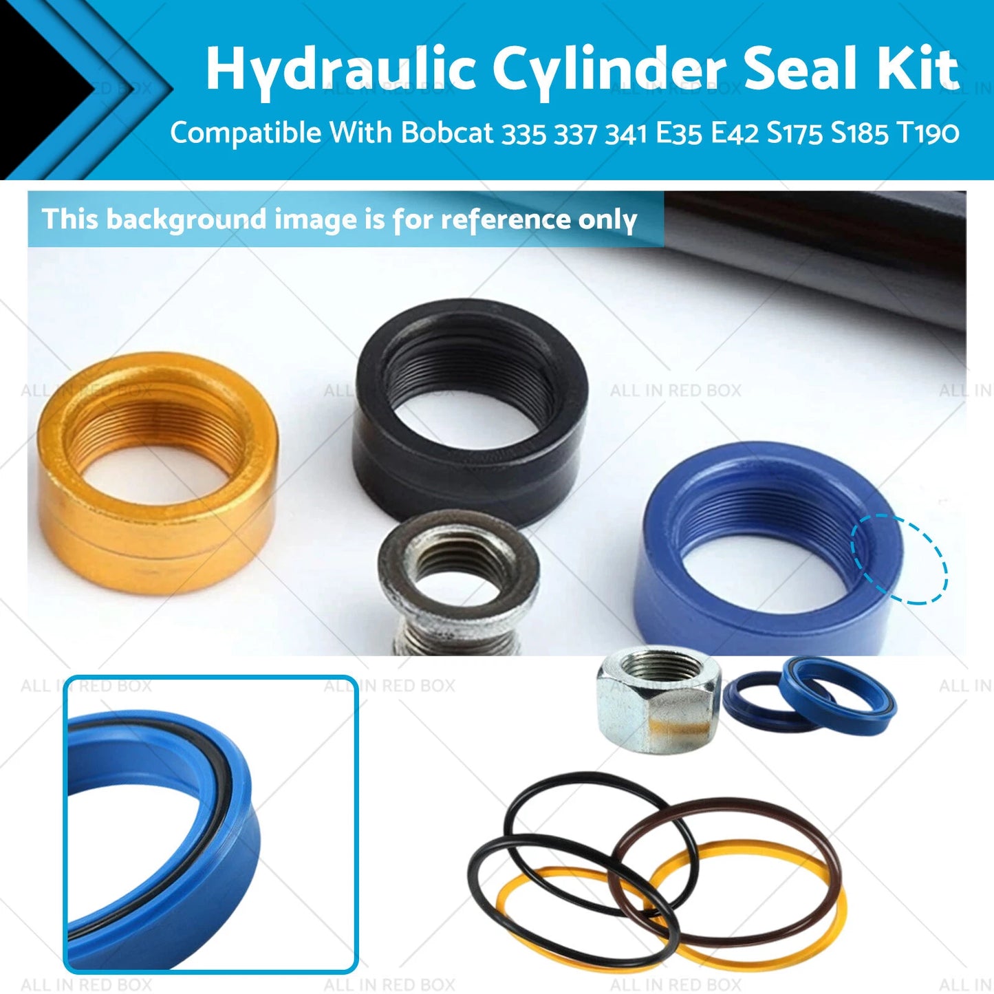 Hydraulic Cylinder Seal Kit for Bobcat 335 337 E35 S175 S185