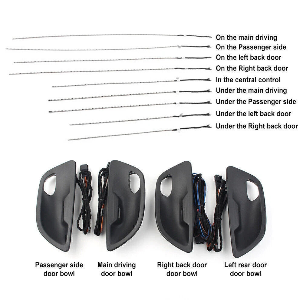 Dual Color LED Ambient Door Light Stripes for BMW 5 Series (2011-2017)