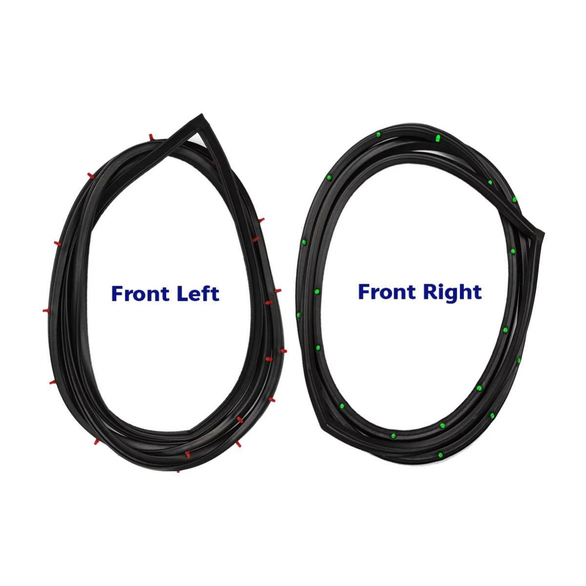 Pair Front Door Rubber Fits Nissan Cedric 240C, 260C 1971-75
