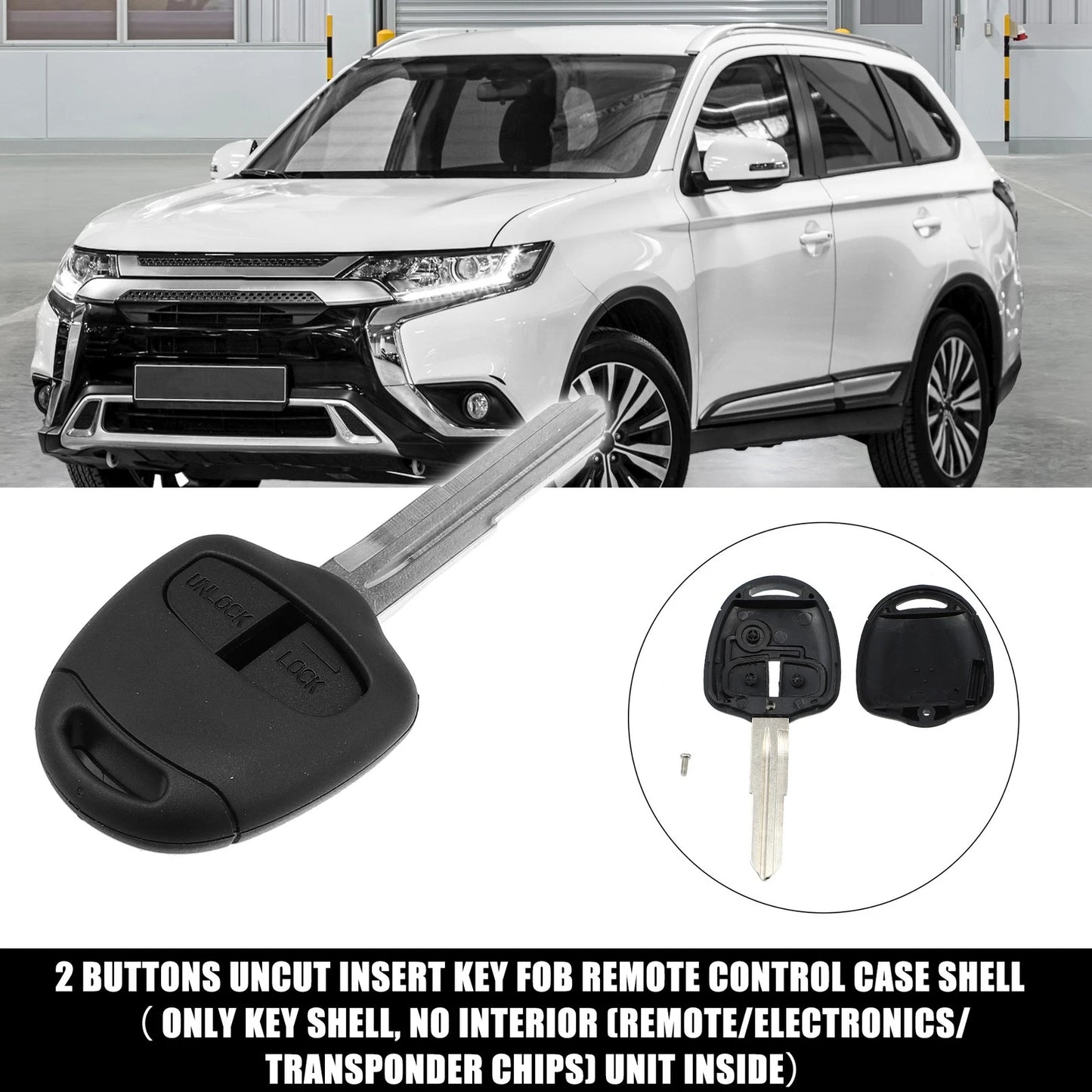 Keyless Entry Remote Key Shell Cover for Mitsubishi (No Chip)