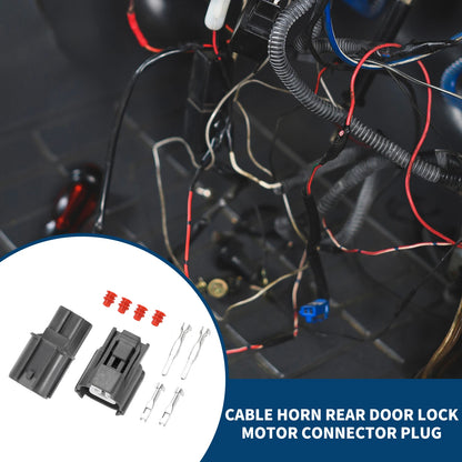 2 x Pin Cable Horn Rear Door Lock Motor Connector Plug for Honda