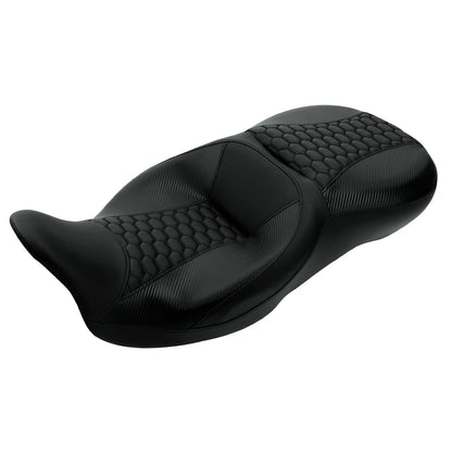 Black Driver Passenger Seat for Harley Road King Glide FLHR FLHRC (2009-2023)