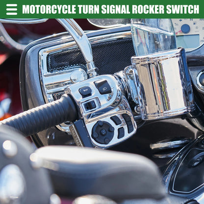 Universal Turn Signal Rocker Switch 4 Pin 3 Position Switch for Motorcycle