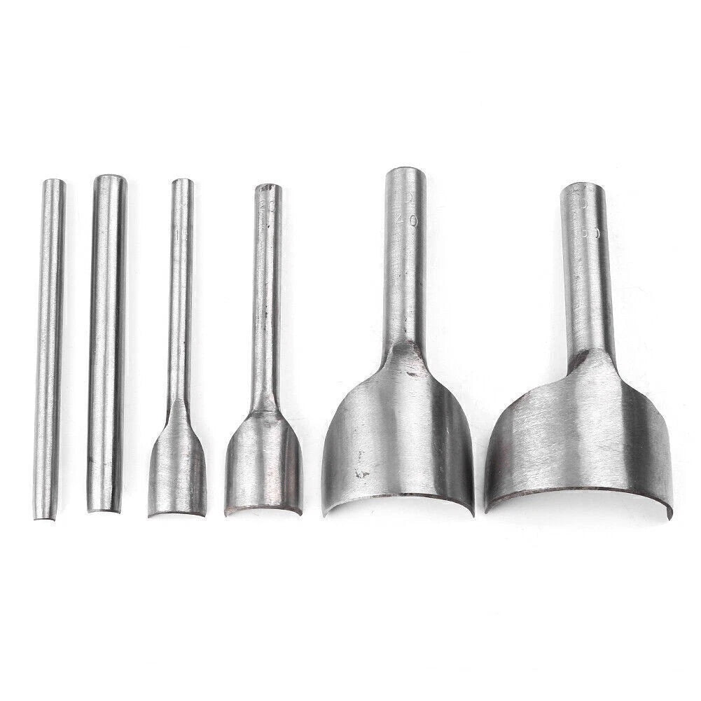 Leather Craft Half-Round Cutter Punch Tool for DIY Belt & Wallet (5-50MM)