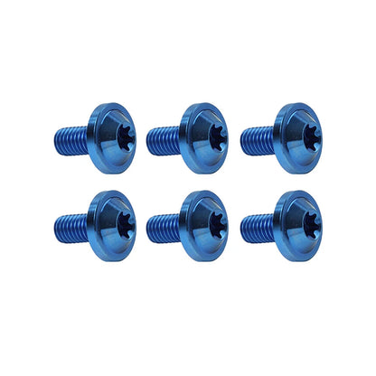 6pcs Blue M6x25mm Torx Head Screws for Bike Motor