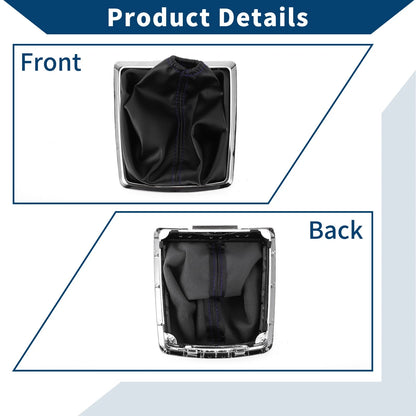 Car Gear Shift Stick Gaiter Black Blue Leather for Ford Focus (2005-2012)