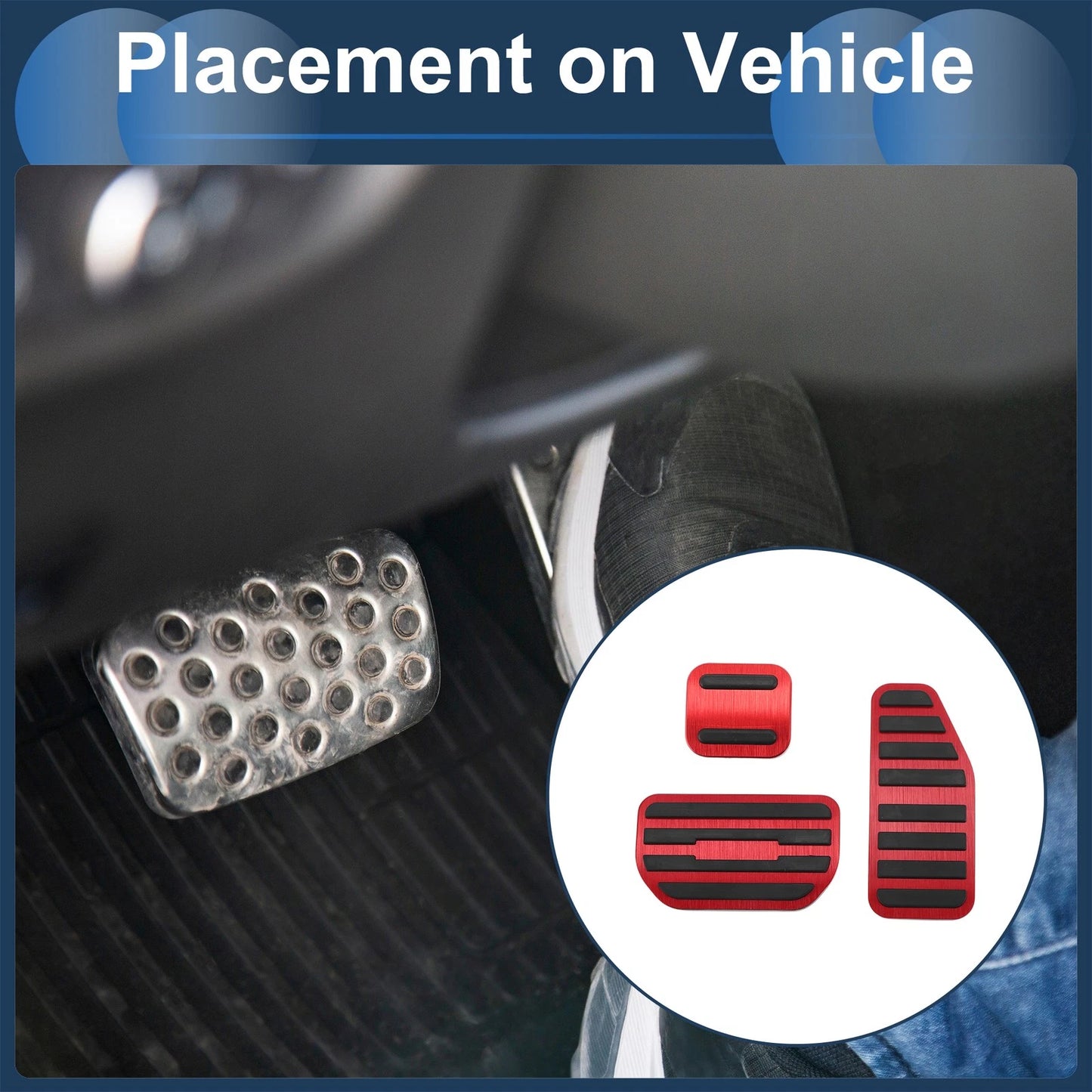3 x Automatic Foot Accelerator Pedal Covers for Suzuki Swift (2004-2010)