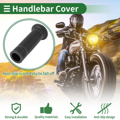1 x 25mm Hand Grips Cover Handlebar Grips TPU Black for Motorcycle