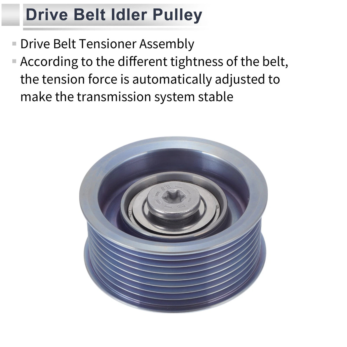 Drive Belt Idler Pulley for BMW X6 (2008-2011) - Silver Tone, 1 x Piece