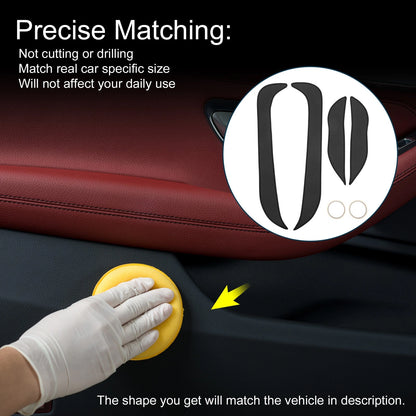 Car Door Anti Kick Pad Sticker Protector for Honda XR-V (2015-2019) Black 1 Set