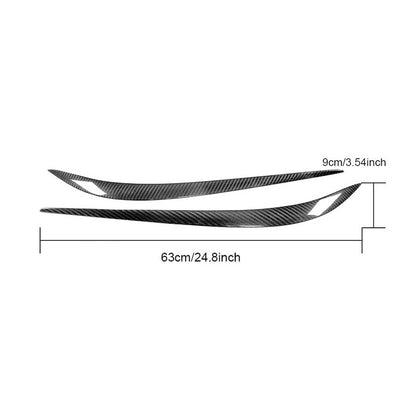 Carbon Fiber Headlight Eyelid Cover Eyebrow Trim For Alfa Romeo Giulia 2017-2018