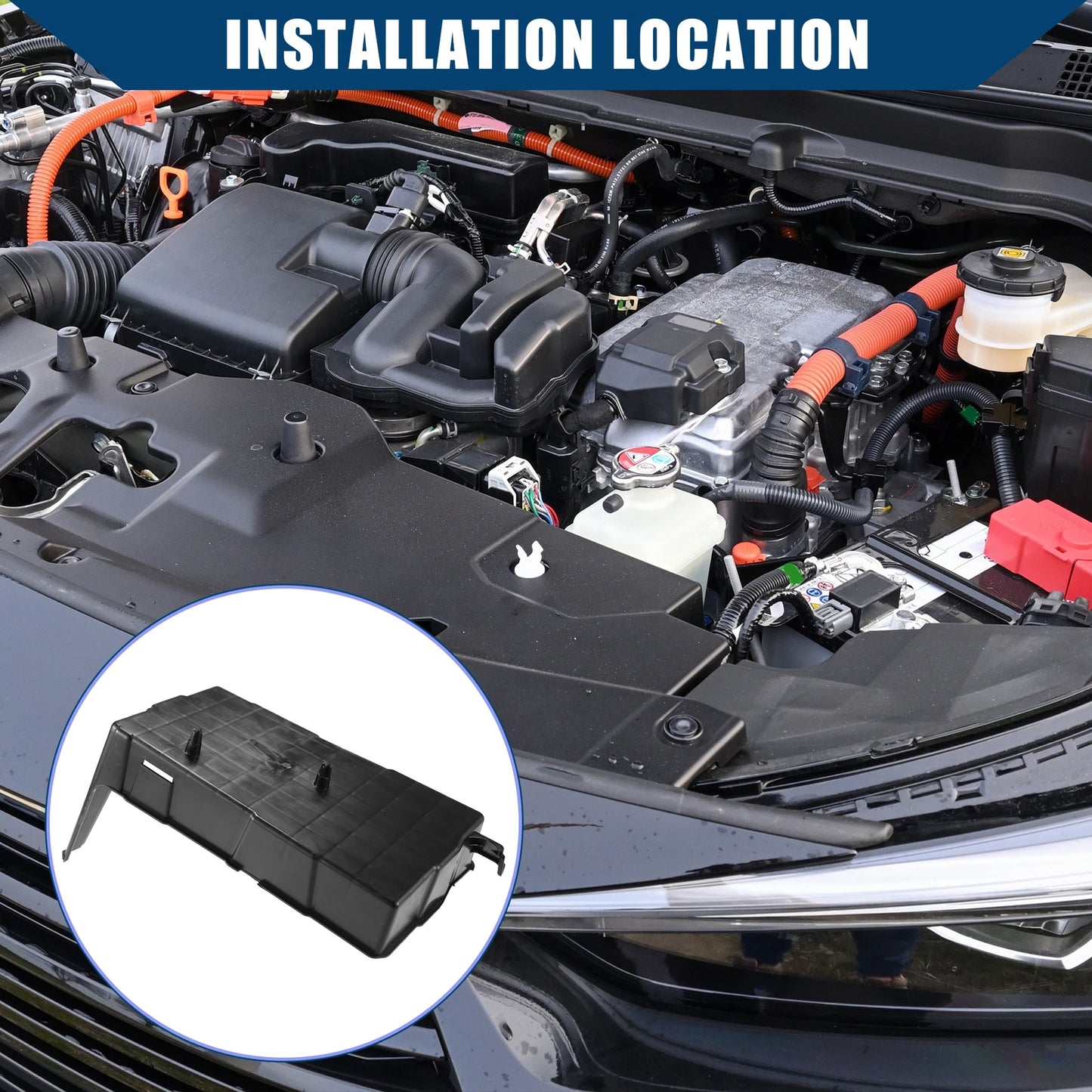 Inner Tray Under Battery for Honda H-RV (2016-2020) - Durable Plastic Black