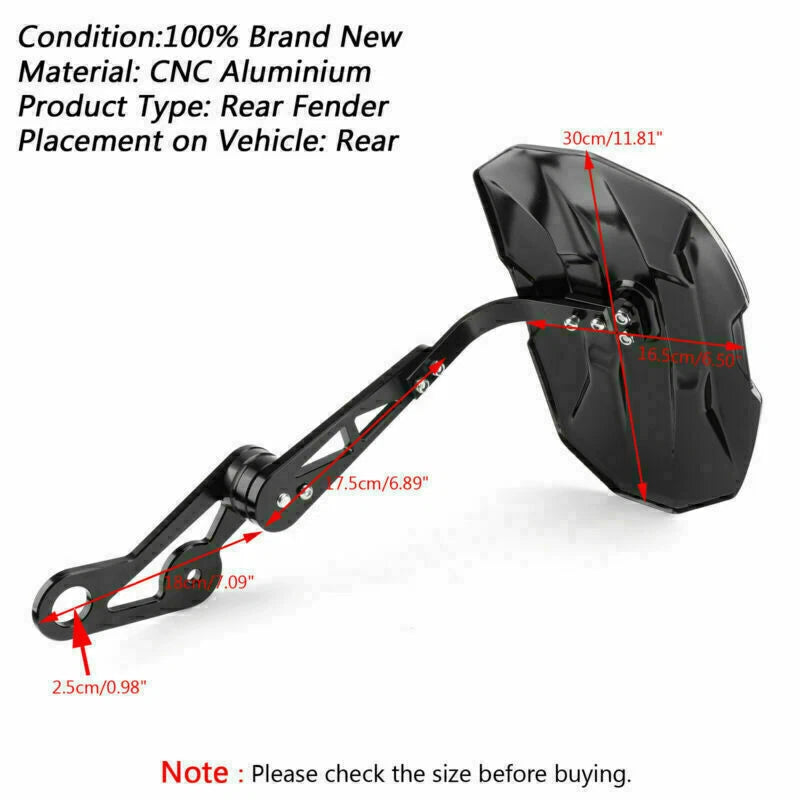 Rear Fender Mud Flaps for Honda, Yamaha, Suzuki, BMW (F2)