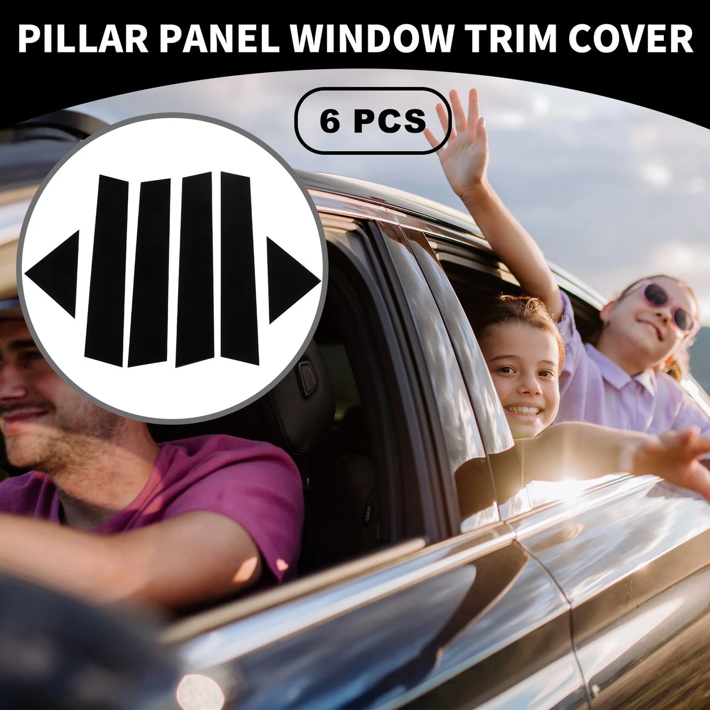 6pcs Pillar Window Trim Cover for Chrysler 300 300C (2005-2010)