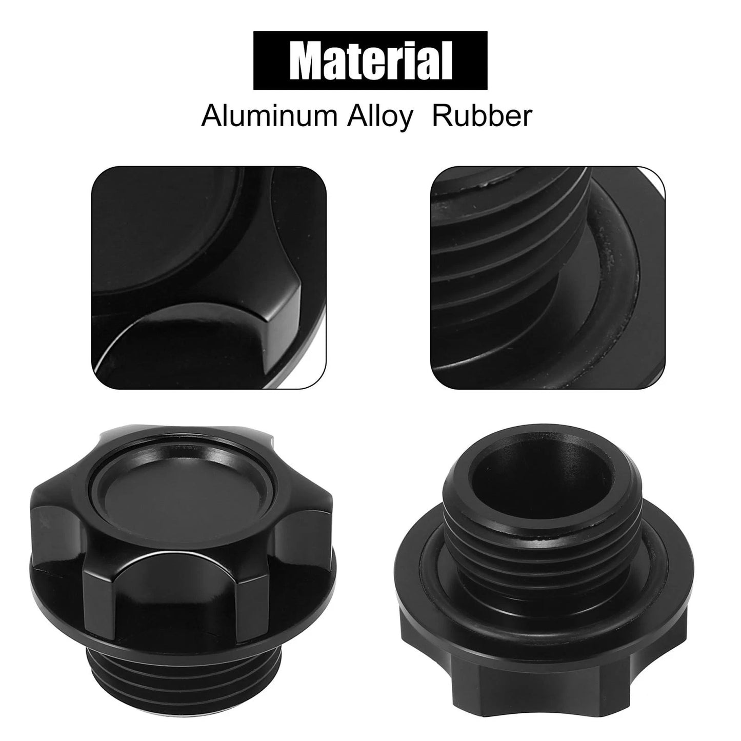 Black Aluminum Alloy Oil Filler Cap Cover for Toyota Reiz Camry Crown (2006-2011)