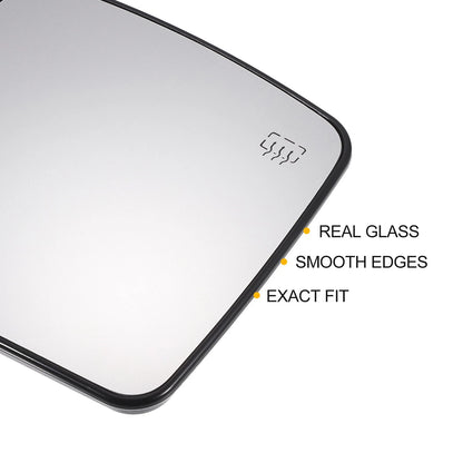 Right Side Heated White Mirror Glass for Jeep Compass Patriot (2007-2017)