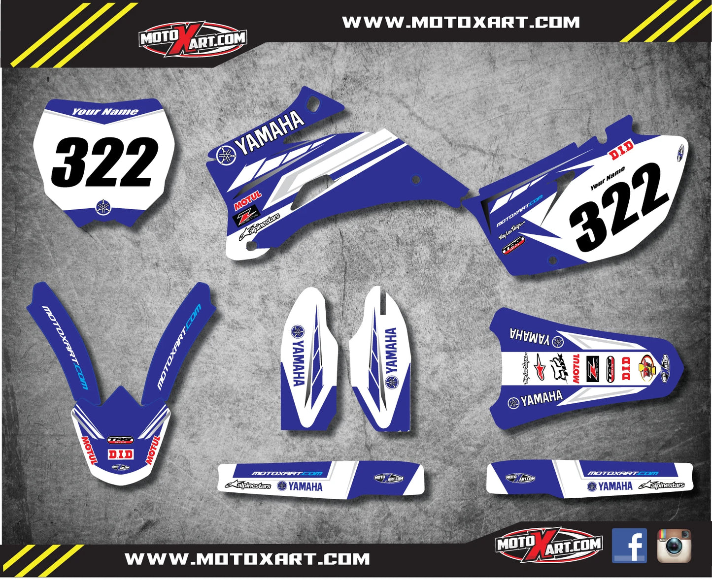 Custom Graphic Kit for Yamaha YZF 250 (2006-2009) - PREMIERE STYLE Decals