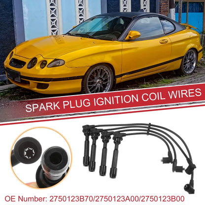 4pcs Spark Plug Wire Ignition Coil Cable for Hyundai Elantra (2011-2016)