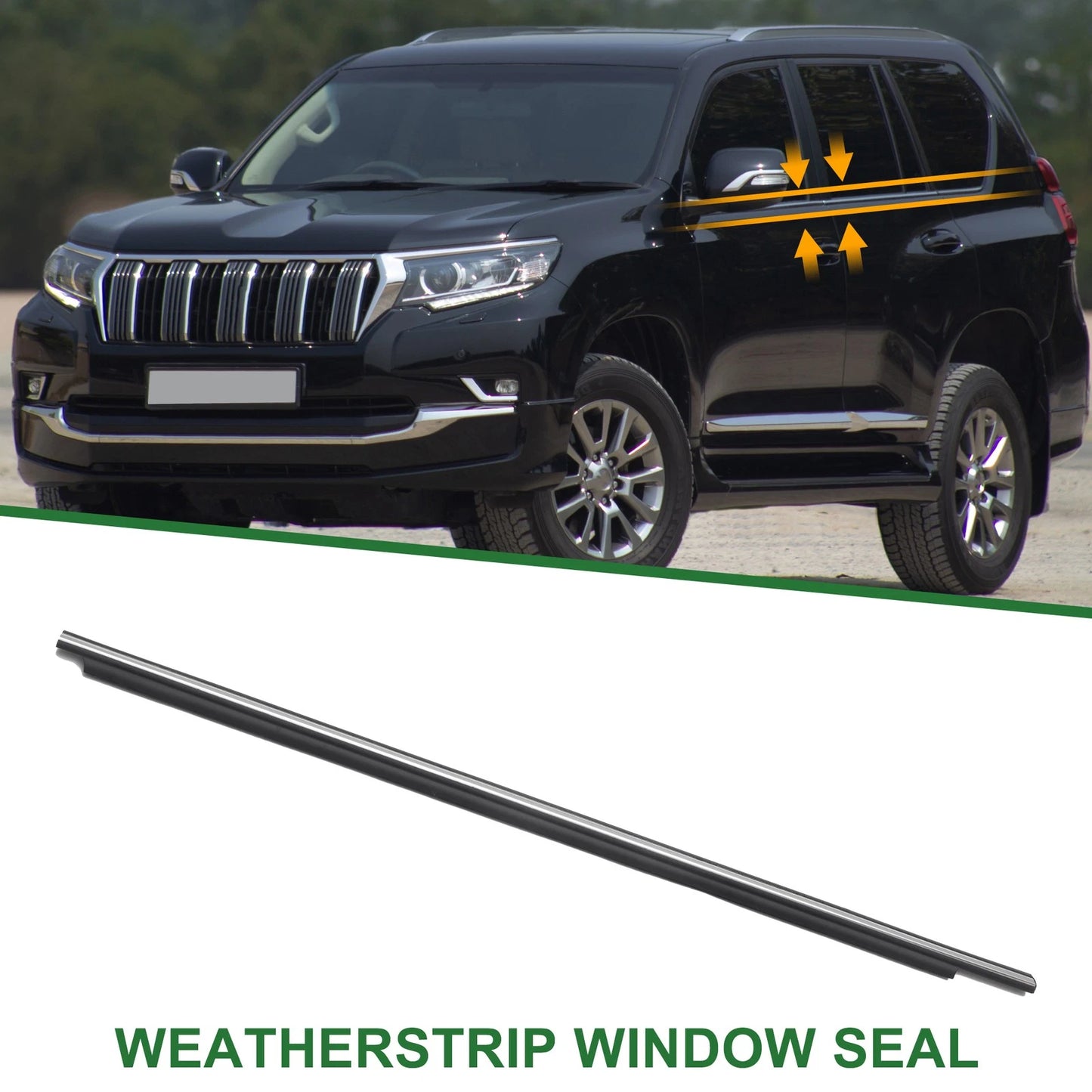 1 x Front Right Weatherstrip Window Seal for Toyota Land Cruiser