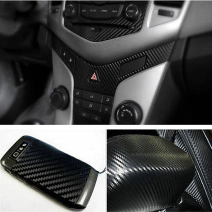 Carbon Fiber Car Vinyl Wrap Film Sheet Decal Sticker 127x30 cm