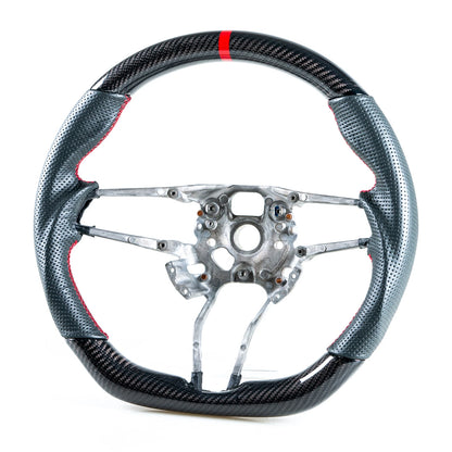 Carbon Leather Red Steering Wheel for Porsche 911, 718, Boxster, Cayman, Macan (2016-2023)