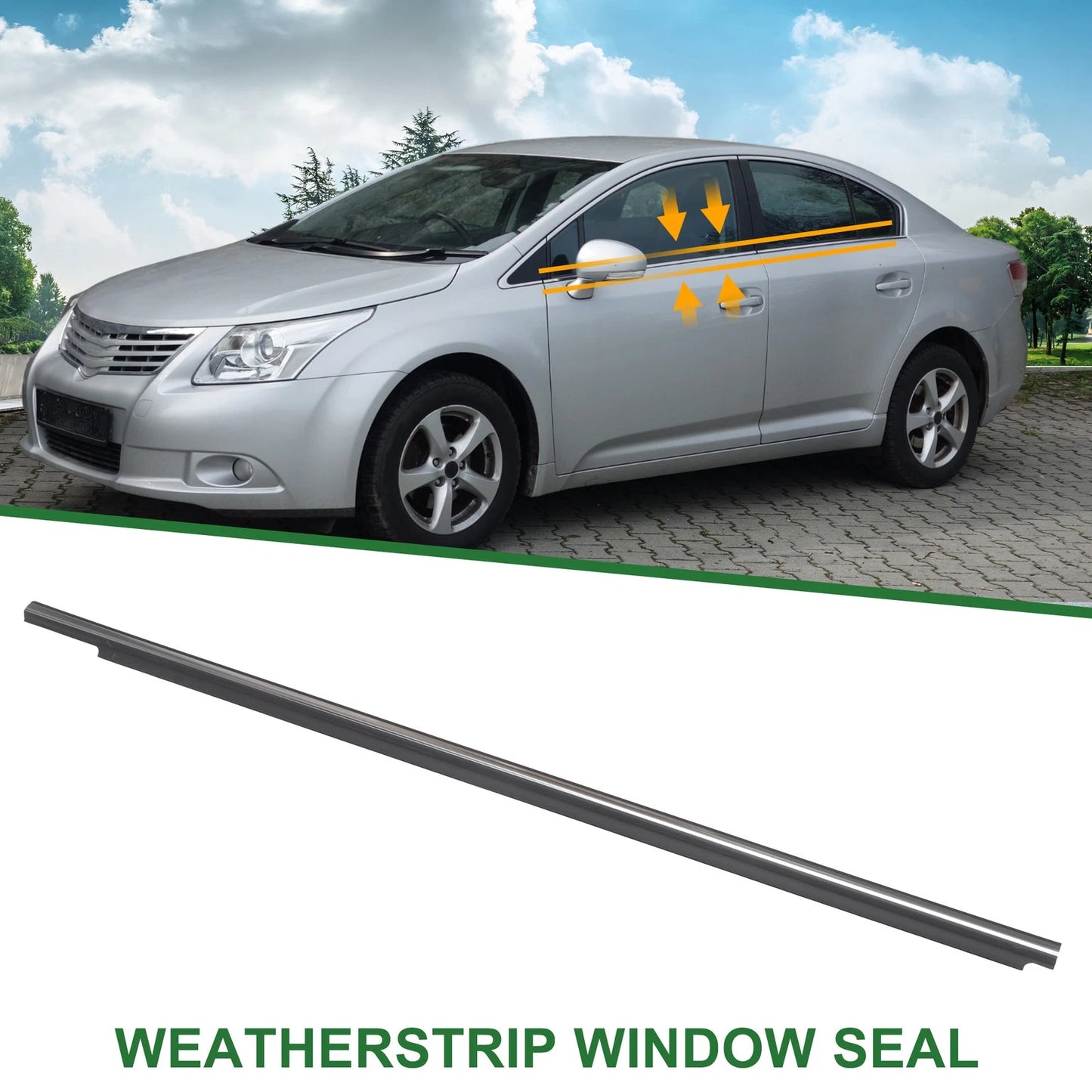 1 x Front Left Weatherstrip Window Seal for Toyota Camry (1997–2001)