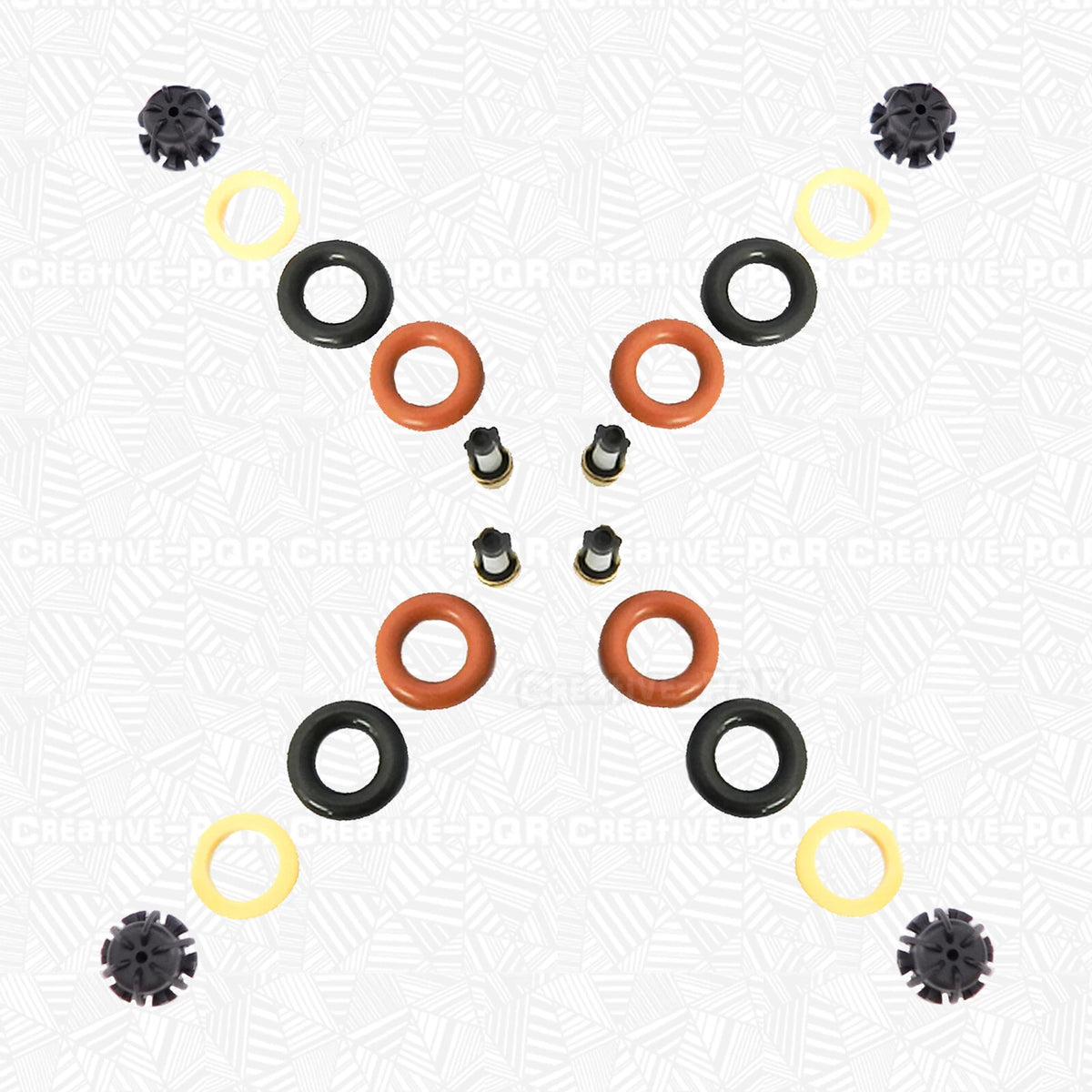 Fuel Injector Service Kit 4 x Injectors for BMW (1.8MM Pintle Cap Hole)