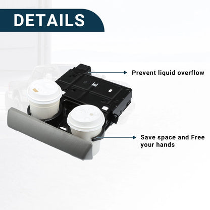 Cup Holder for Ford F-250 (2005-2007) Gray Instrument Panel Drink Holder